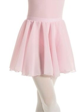 Mondor Soft Pink Pull-On Chiffon Skirt - Kids Ballet Recitals Rehearsals